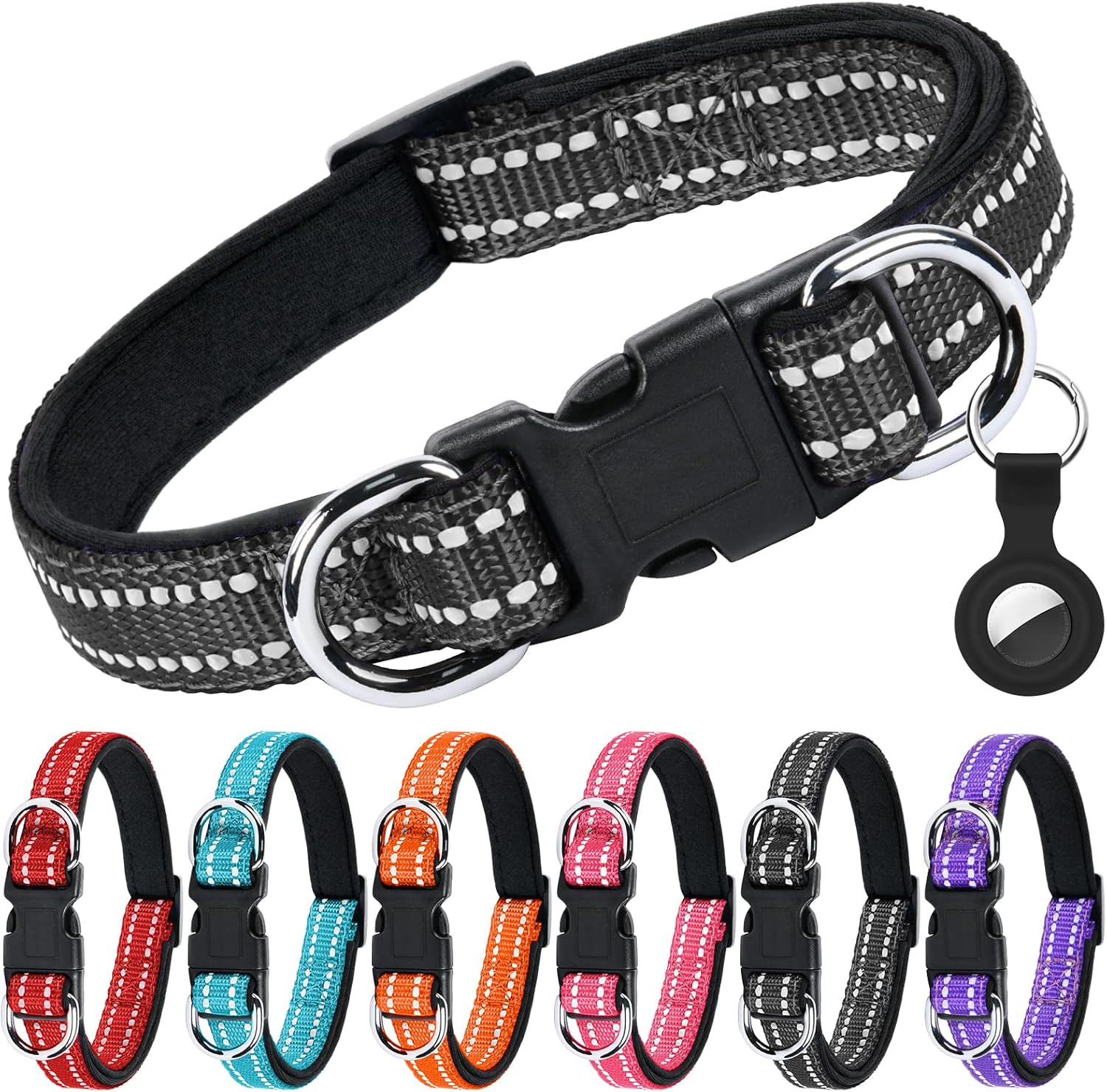 Collier réglable pour chiot, sangle nylon avec boucle de fermeture