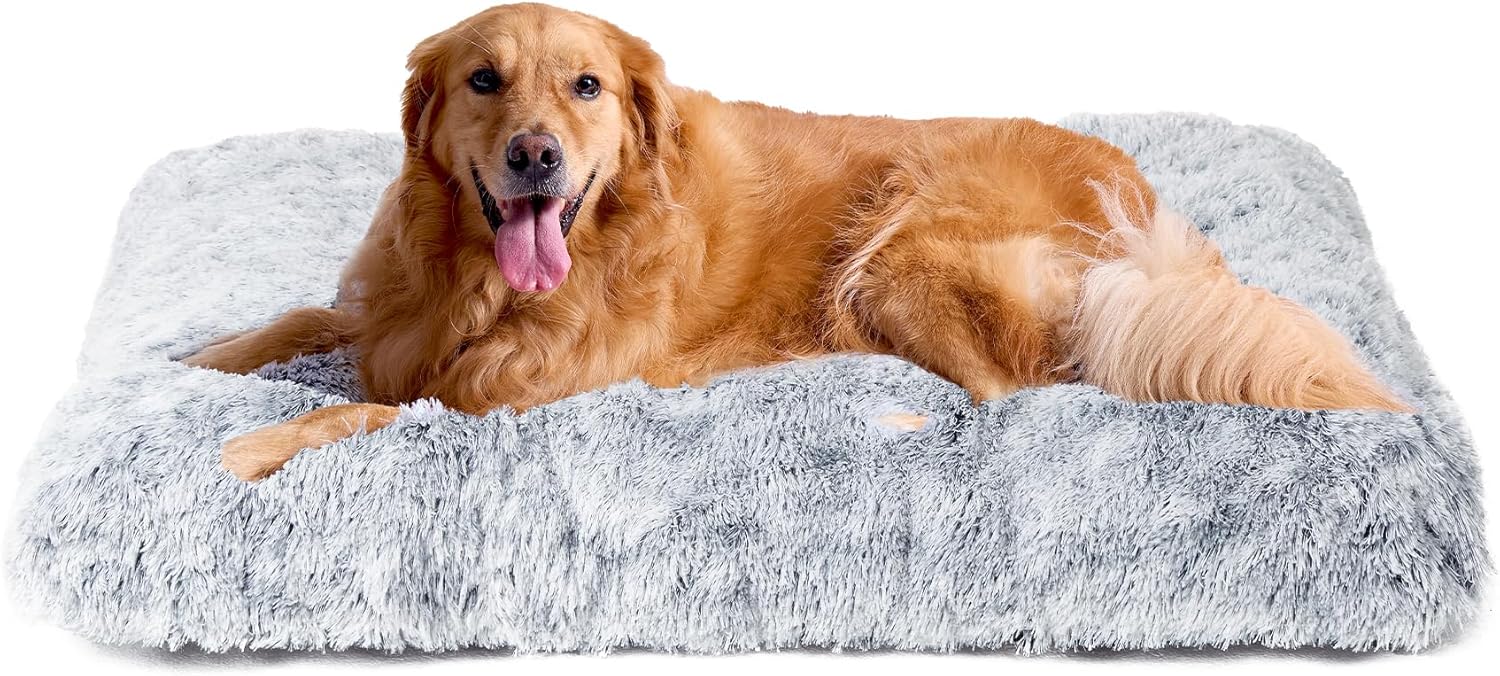 Coussin de couchage rectangulaire et lavable pour chien